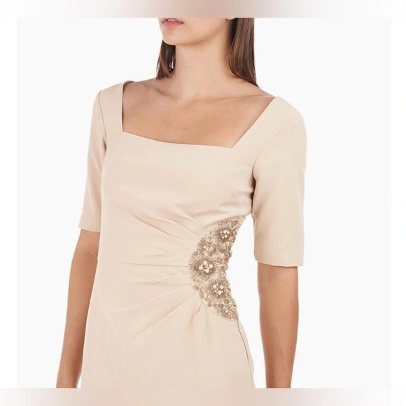 JS Collections ASHLEY DRAPED COLUMN GOWN - Picture 4 of 10